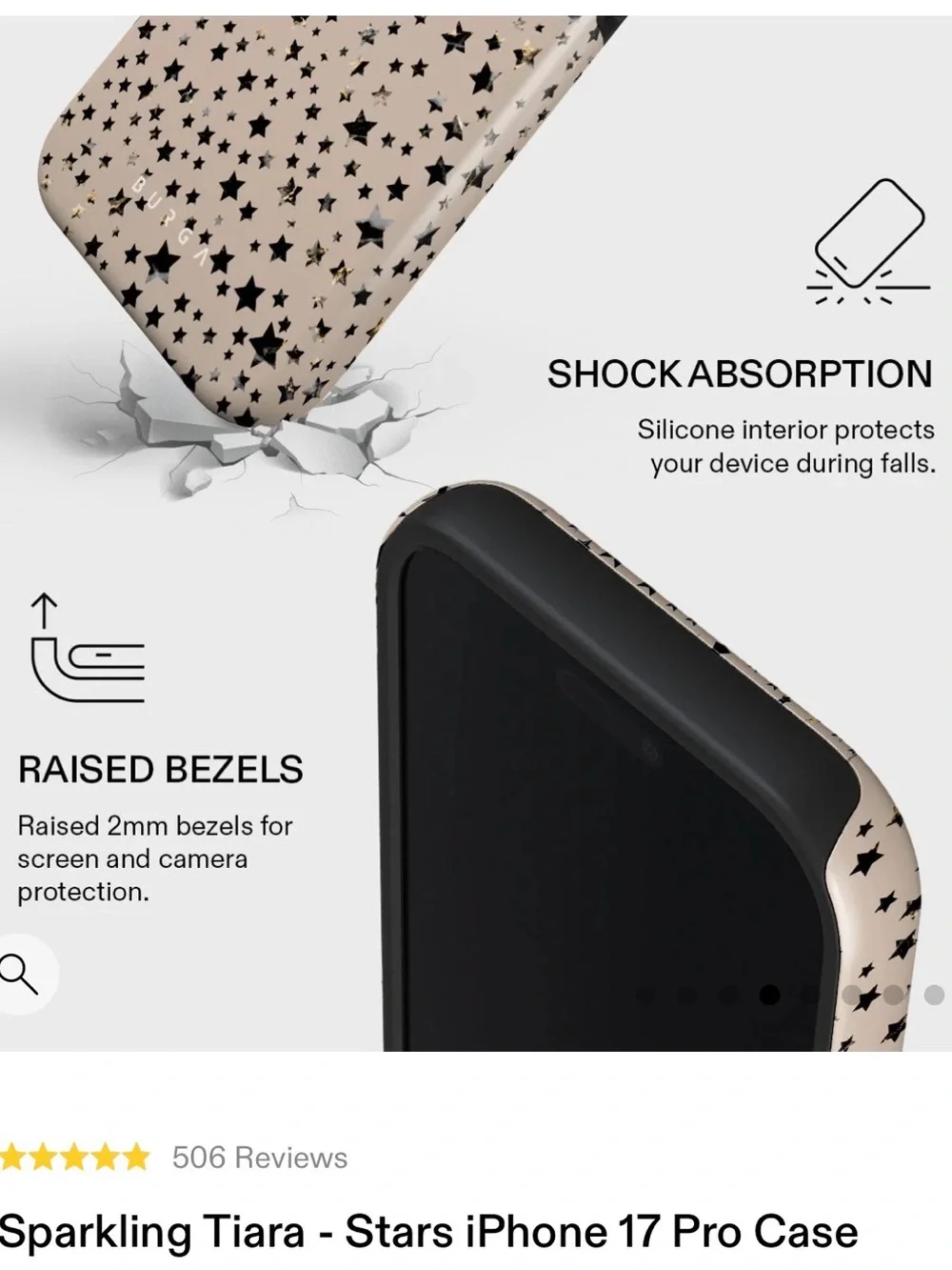 Burga “Sparkling Tiara” Phone Case & AirPods Case Set